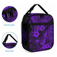 Hawaii Pineapple Lunch Bag Polynesian Pattern Purple Version