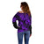 Hawaii Pineapple Off Shoulder Sweater Polynesian Pattern Purple Version LT01 - Polynesian Pride