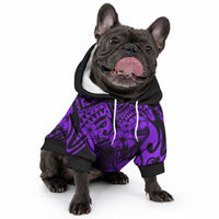 Hawaii Pineapple Pet Hoodie Polynesian Pattern Purple Version