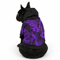 Hawaii Pineapple Pet Hoodie Polynesian Pattern Purple Version
