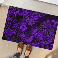 Hawaii Pineapple Rubber Doormat Polynesian Pattern Purple Version LT01 - Polynesian Pride
