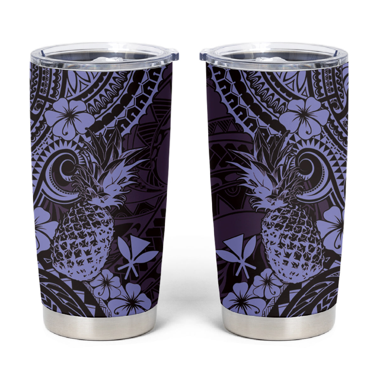 Hawaii Pineapple Tumbler Cup Polynesian Pattern Purple Version LT01 Purple - Polynesian Pride