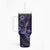 Hawaii Pineapple Tumbler With Handle Polynesian Pattern Purple Version