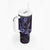 Hawaii Pineapple Tumbler With Handle Polynesian Pattern Purple Version