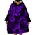 Hawaii Pineapple Wearable Blanket Hoodie Polynesian Pattern Purple Version LT01 - Polynesian Pride