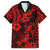 Hawaii Pineapple Family Matching Short Sleeve Bodycon Dress and Hawaiian Shirt Polynesian Pattern Red Version LT01 Dad's Shirt - Short Sleeve Red - Polynesian Pride