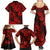 Hawaii Pineapple Family Matching Summer Maxi Dress and Hawaiian Shirt Polynesian Pattern Red Version LT01 - Polynesian Pride