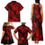 Hawaii Pineapple Family Matching Tank Maxi Dress and Hawaiian Shirt Polynesian Pattern Red Version LT01 - Polynesian Pride