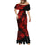 Hawaii Pineapple Mermaid Dress Polynesian Pattern Red Version LT01 - Polynesian Pride