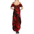 Hawaii Pineapple Summer Maxi Dress Polynesian Pattern Red Version LT01 - Polynesian Pride