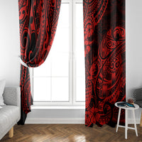 Hawaii Pineapple Window Curtain Polynesian Pattern Red Version LT01 - Polynesian Pride