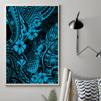 Hawaii Pineapple Canvas Wall Art Polynesian Pattern Sky Blue Version LT01 - Polynesian Pride