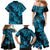 Hawaii Pineapple Family Matching Mermaid Dress and Hawaiian Shirt Polynesian Pattern Sky Blue Version LT01 - Polynesian Pride