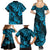 Hawaii Pineapple Family Matching Summer Maxi Dress and Hawaiian Shirt Polynesian Pattern Sky Blue Version LT01 - Polynesian Pride