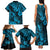 Hawaii Pineapple Family Matching Tank Maxi Dress and Hawaiian Shirt Polynesian Pattern Sky Blue Version LT01 - Polynesian Pride