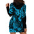 Hawaii Pineapple Hoodie Dress Polynesian Pattern Sky Blue Version LT01 - Polynesian Pride