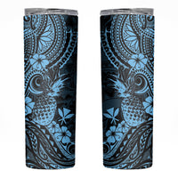 Hawaii Pineapple Skinny Tumbler Polynesian Pattern Sky Blue Version LT01 Blue - Polynesian Pride