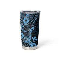 Hawaii Pineapple Tumbler Cup Polynesian Pattern Sky Blue Version LT01 - Polynesian Pride