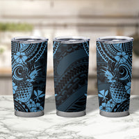Hawaii Pineapple Tumbler Cup Polynesian Pattern Sky Blue Version LT01 - Polynesian Pride