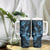 Hawaii Pineapple Tumbler With Handle Polynesian Pattern Sky Blue Version