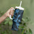 Hawaii Pineapple Tumbler With Handle Polynesian Pattern Sky Blue Version