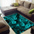 Hawaii Pineapple Area Rug Polynesian Pattern Turquoise Version LT01 - Polynesian Pride