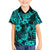 Hawaii Pineapple Family Matching Off Shoulder Short Dress and Hawaiian Shirt Polynesian Pattern Turquoise Version LT01 Son's Shirt Turquoise - Polynesian Pride