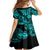 Hawaii Pineapple Family Matching Puletasi Dress and Hawaiian Shirt Polynesian Pattern Turquoise Version LT01 - Polynesian Pride