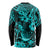 Hawaii Pineapple Long Sleeve Shirt Polynesian Pattern Turquoise Version LT01 - Polynesian Pride