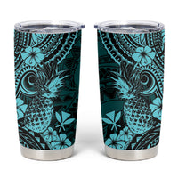 Hawaii Pineapple Tumbler Cup Polynesian Pattern Turquoise Version LT01 Turquoise - Polynesian Pride