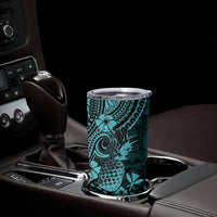 Hawaii Pineapple Tumbler Cup Polynesian Pattern Turquoise Version LT01 - Polynesian Pride
