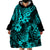 Hawaii Pineapple Wearable Blanket Hoodie Polynesian Pattern Turquoise Version LT01 - Polynesian Pride