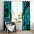 Hawaii Pineapple Window Curtain Polynesian Pattern Turquoise Version LT01 - Polynesian Pride