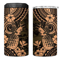 Hawaii Pineapple 4 in 1 Can Cooler Tumbler Polynesian Pattern Yellow Version LT01 One Size: 16 oz Yellow - Polynesian Pride
