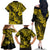 Hawaii Pineapple Family Matching Off Shoulder Long Sleeve Dress and Hawaiian Shirt Polynesian Pattern Yellow Version LT01 - Polynesian Pride