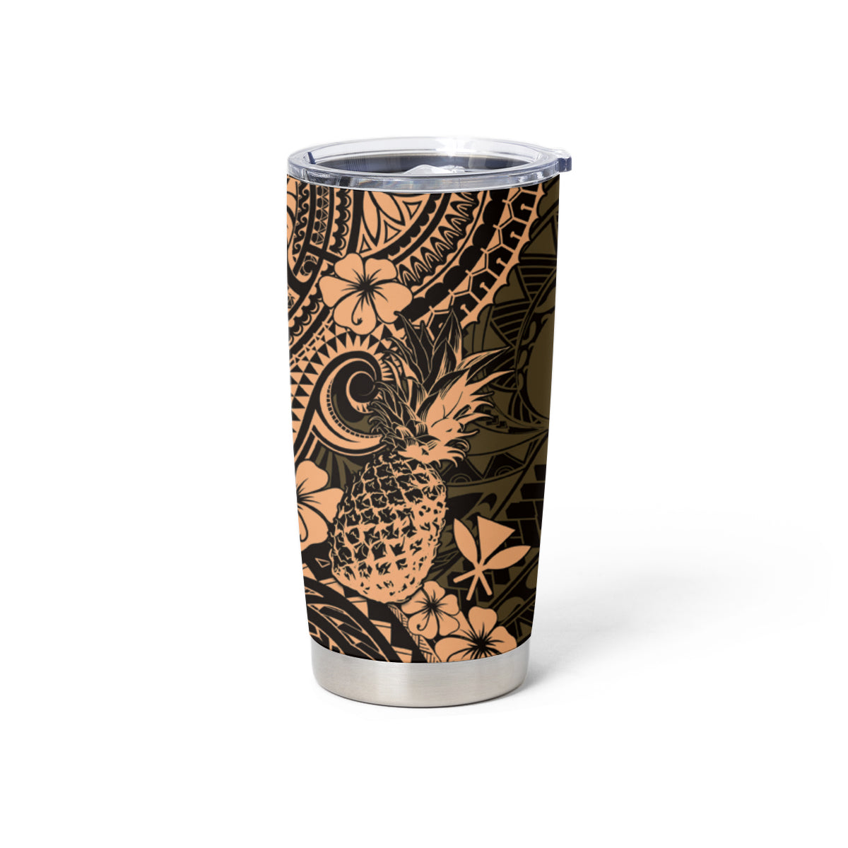 Hawaii Pineapple Tumbler Cup Polynesian Pattern Yellow Version LT01 - Polynesian Pride