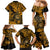 Hawaii Shaka Sign Family Matching Mermaid Dress and Hawaiian Shirt With Polynesian Hibiscus Gold Unique LT01 - Polynesian Pride