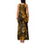 Hawaii Shaka Sign Family Matching Tank Maxi Dress and Hawaiian Shirt With Polynesian Hibiscus Gold Unique LT01 - Polynesian Pride