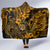 Hawaii Shaka Sign Hooded Blanket With Polynesian Hibiscus Gold Unique LT01 - Polynesian Pride