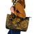 Hawaii Shaka Sign Leather Tote Bag With Polynesian Hibiscus Gold Unique LT01 Gold - Polynesian Pride