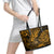 Hawaii Shaka Sign Leather Tote Bag With Polynesian Hibiscus Gold Unique LT01 - Polynesian Pride