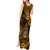 Hawaii Shaka Sign Tank Maxi Dress With Polynesian Hibiscus Gold Unique LT01 - Polynesian Pride