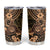 Hawaii Shaka Sign Tumbler Cup With Polynesian Hibiscus Gold Unique