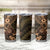 Hawaii Shaka Sign Tumbler Cup With Polynesian Hibiscus Gold Unique