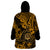 Hawaii Shaka Sign Wearable Blanket Hoodie With Polynesian Hibiscus Gold Unique LT01 - Polynesian Pride