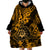 Hawaii Shaka Sign Wearable Blanket Hoodie With Polynesian Hibiscus Gold Unique LT01 - Polynesian Pride