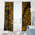 Hawaii Shaka Sign Window Curtain With Polynesian Hibiscus Gold Unique LT01 - Polynesian Pride