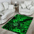 Hawaii Shaka Sign Area Rug With Polynesian Hibiscus Green Unique LT01 - Polynesian Pride