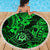 Hawaii Shaka Sign Beach Blanket With Polynesian Hibiscus Green Unique LT01 - Wonder Print Shop