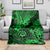 Hawaii Shaka Sign Blanket With Polynesian Hibiscus Green Unique LT01 - Polynesian Pride